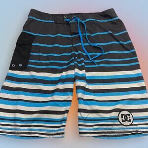 DC Men’s 32 Black Blue White Board Shorts
